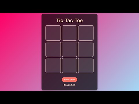Tic Tac Toe Game Tutorial using HTML, Tailwind CSS and JavaScript - SIMPLE PROJECT