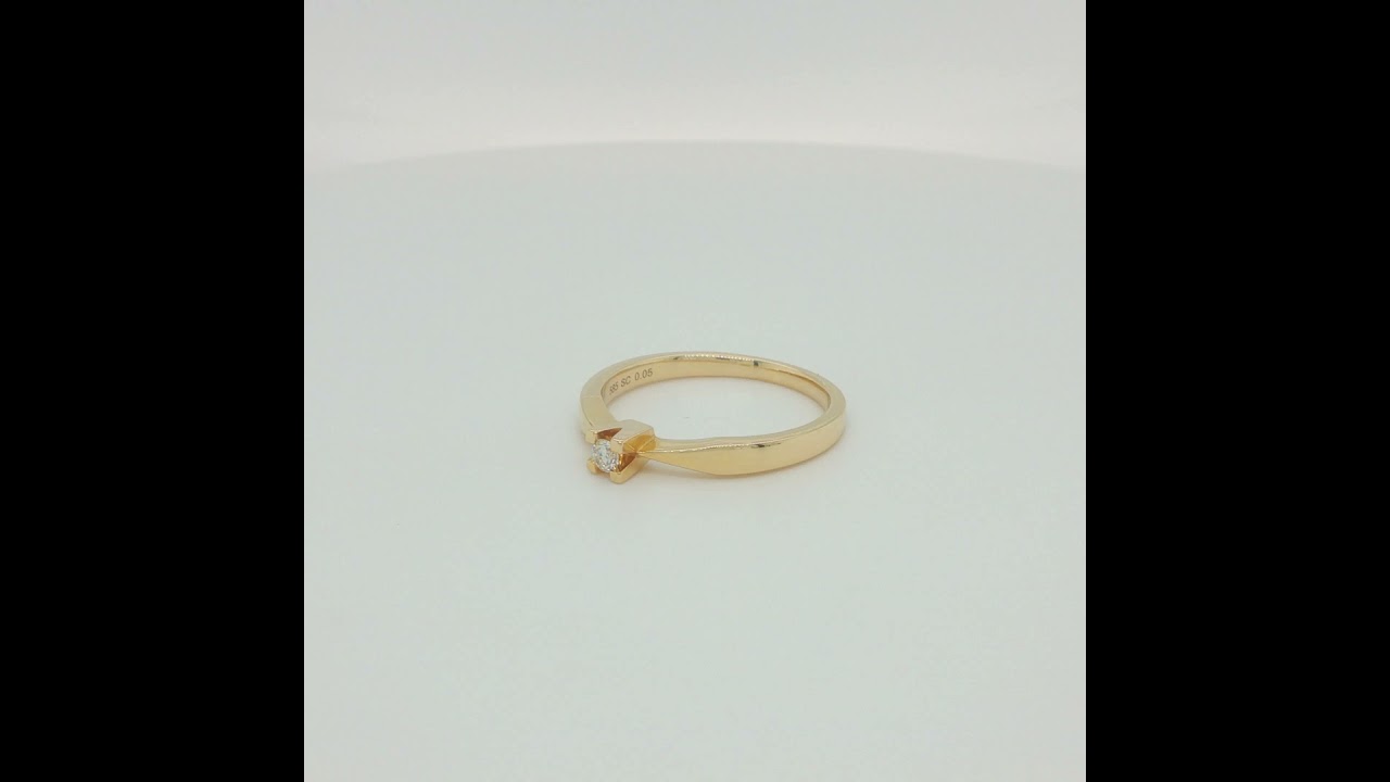 *Kleopatra ring 0,05 H-W/SI 14 kt