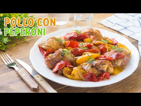 Pollo con i Peperoni in Padella - Ricetta Pollo Facile - 55Winston55