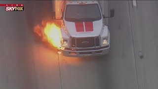 Suspect leads officers on pursuit in stolen U-Haul through LA, Orange counties
