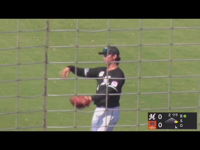 【みやざきPL】マリーンズ・宮崎竜成 素早い反応でライナーをジャンピングキャッチしダブルプレー!! 2025年10月14日 オイシックス新潟アルビレックスBC 対 千葉ロッテマリーンズ