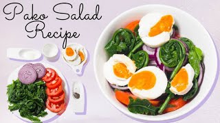 Pako salad with salted egg and dressing recipe Filipino Style