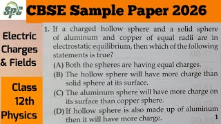 Q1 If a charged hollow sphere and a solid sphere of aluminum and copper of equal radii are in electr