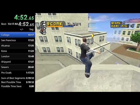 Tony Hawk's Pro Skater 4 Ps1 Speedrun  - 100% - 3:16:29 [WR 9.2.2019]
