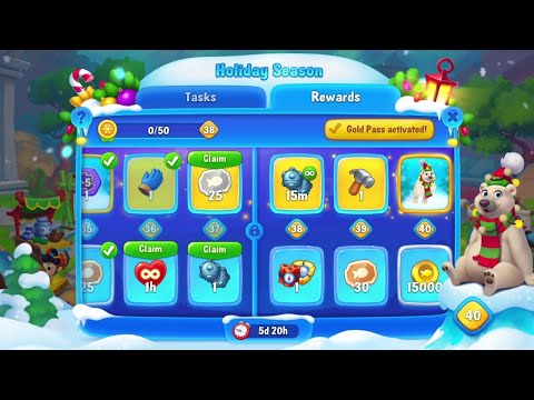 @Fishdom Atlantis Cup Stage 1. Holiday Season Event Level 37 Unlocked.