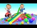 Marble Color Balls Slider Wooden Toy Set Learn Colors For Children With Baby Kids Educational Toys