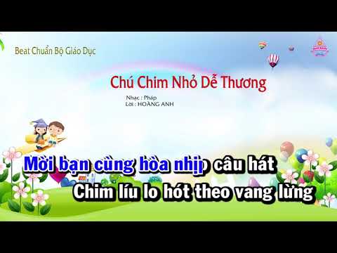 | Karaoke HD | Chú Chim Nhỏ Dễ Thương - Âm Nhạc Lớp 2 || CD Chuẩn Bộ Giáo Dục