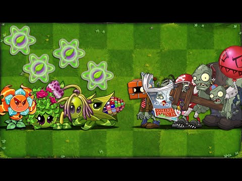All PEA Plants & NEW Plants vs Team Modern Day Zombies - Who Will Win? - PvZ 2 Challenge