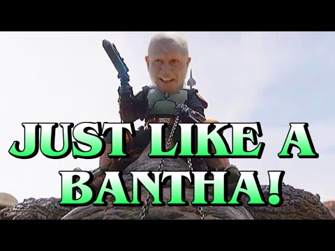 Boba Fett Rides a Rancor.. LIKE A BANTHA!