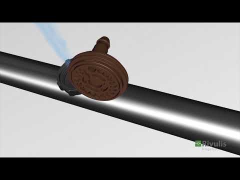 20mm PVC E1000 Rivulis Online Dripper, Round, Flow Rate: 8 Lph