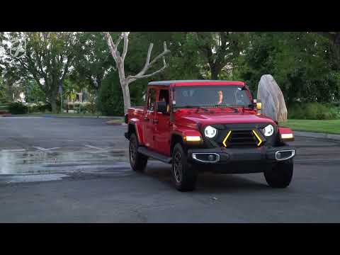 Vader Series Grille with Turn Signal and Daytime Running Lights for 2018+ Jeep Wrangler JL JT