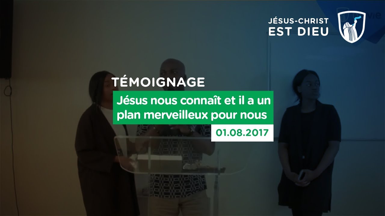 Thumbnail of video: Témoignage : "Jésus nous connaît et il a un plan merveilleux pour nous"- Evry