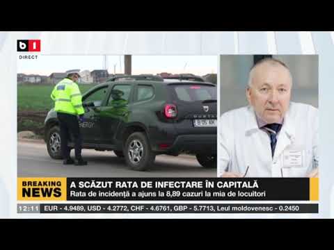 ȘTIRI B1 ORA 12.00 CU IRINA PETRARU - A SCĂZUT RATA DE INFECTARE ÎN CAPITALĂ