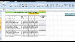 Changing area from acres to hectares