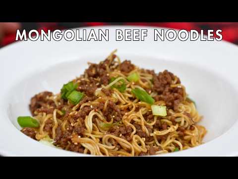 Mongolian Ground Beef Noodles | Easy 20-Minute Dinner Recipe That Tastes Like Takeout!