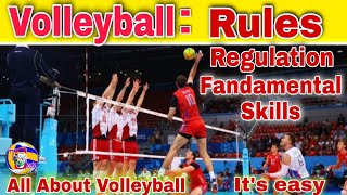 Volleyball Rules and Fundamental Skills in Hindi and English || How to play Volleyball