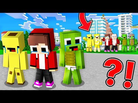Why PARENTS KICKED Baby JJ, Mikey and Banana Kid OUT of CITY in Minecraft Maizen!