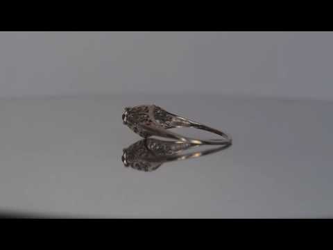 Vintage Cathedral Style Diamond Engagement Ring 1960s Filigree Handmade ATL #200