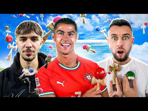 FOOTBALL TEAM PLAYING KENDAMA WITH XREMUS!!