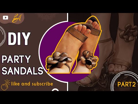 How to Make Leather Flower / Party Sandals Flower