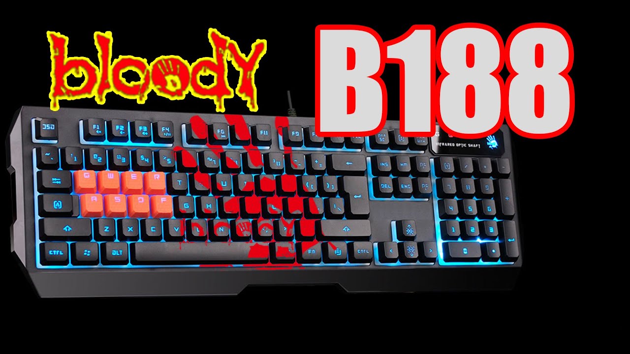 Клавиатура A4Tech Bloody B188, черный