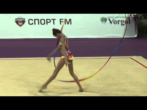 Polyakova Veronika, ribbon. Grand Prix Qualification, Moscow, 2015