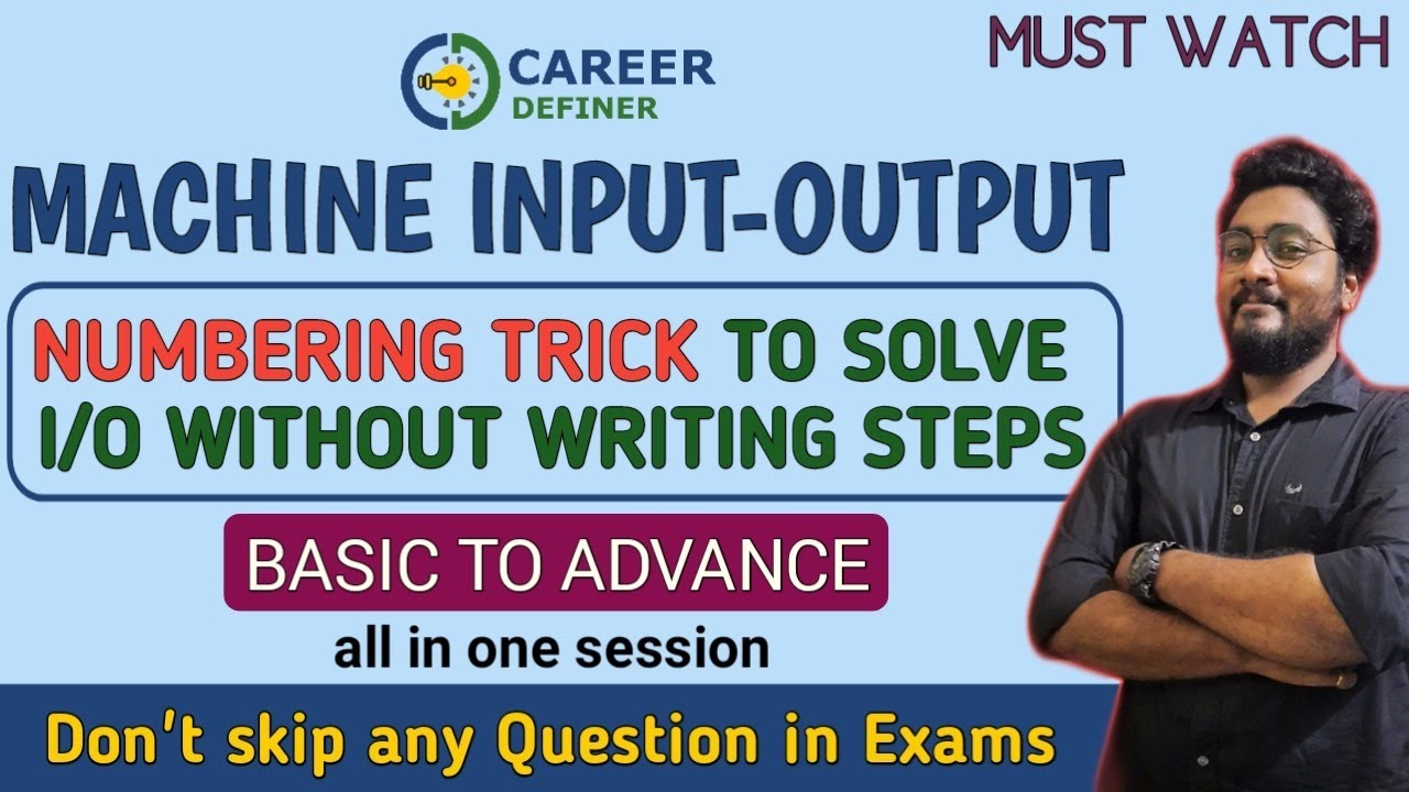 Machine Input Output Reasoning Tricks | IBPS/RRB/SBI PO & Clerk | Career Definer | Kaushik Mohanty |