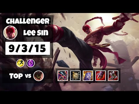 Lee Sin vs Malphite 11.10 Top Lane S11 Challenger Gameplay (9/3/15) - EU