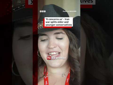 'It concerns us' - Iran war splits older and younger Republicans. #CPAC #DonaldTrump #BBCNews