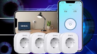 GNCC WLAN Steckdose mit Strommessung Smart Home Alexa Steckdose 4er Pack + Gewinnspiel