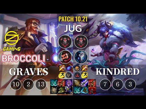 OZ BroCColi Graves vs Kindred Jungle - KR Patch 10.21