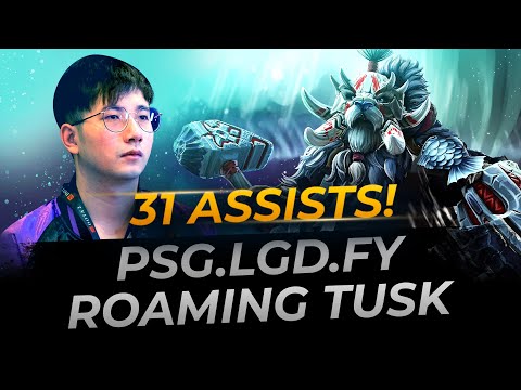 Roaming Tusk Pos 4 by PSG.LGD.fy | Full Gameplay Dota 2 Replay