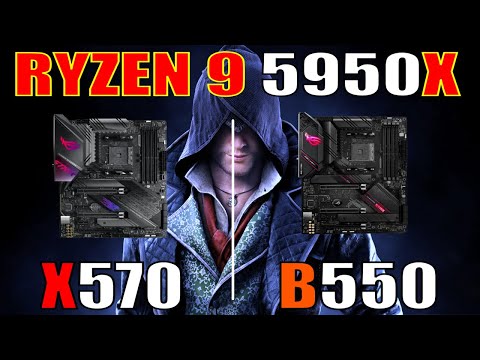X570 vs B550 || AMD MOTHERBOARD || RYZEN 9 5950X + RTX 3080 ||
