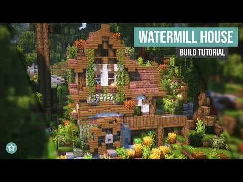Minecraft | Cute Medieval Watermill House - Survival Build Tutorial