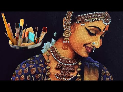 Harinie Jeevitha Akka Painting | Acrylic on Canvas Board | Art by Meghna