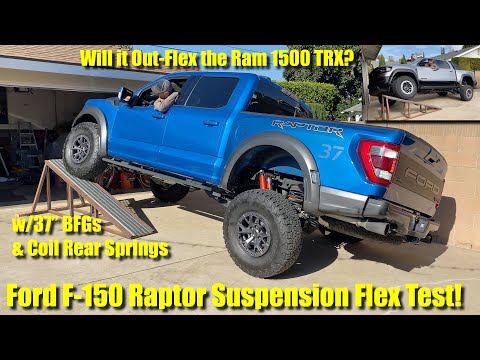 2021 Ford F-150 Raptor w/37" Tires: Suspension Flex Test and Coil Spring Rear Suspension Walkaround