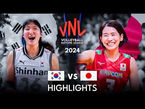 🇯🇵 JAPAN vs KOREA 🇰🇷 | Highlights | Women's VNL 2024