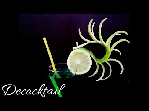 Decoración para cocteles con limón, muy bonito y elegante