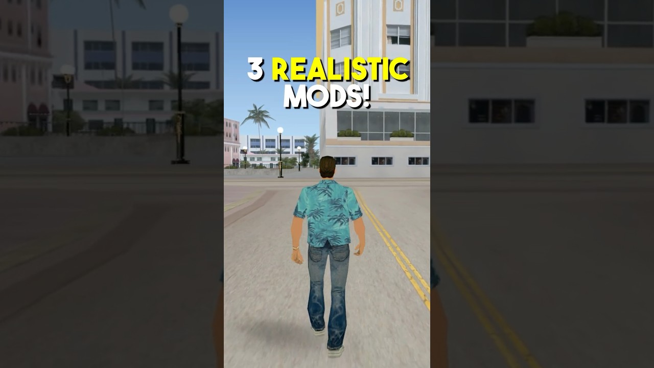 Top 3 Realistic GTA Vice City Mods 🔥 #gtavc #gtavicecity #vicecity