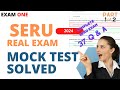SERU Real exam complete mock test -Like real exam - All sections Part 1 of 2  #serumocktest