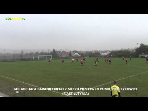 GOL MICHAŁA BARANIECKIEGO (PIAST LUTYNIA) Z MECZU PRZECIWKO PUMIE PIETRZYKOWICE