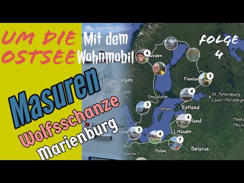 #144 Through the Masurian Lakes by campervan! Crowded Marienburg Castle and a campsite by the lake.