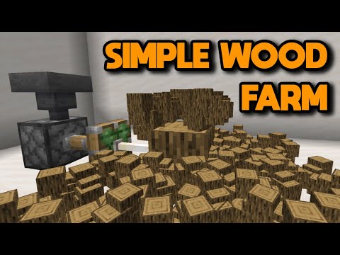 Carbon Gaming - EASIEST Automatic Wood Farm Tutorial - Minecraft Bedrock 1.20