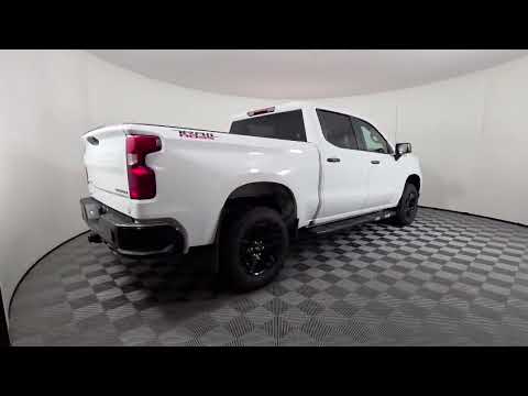 2024 Chevrolet Silverado 1500 Crew Cab Short Box 4-Wheel Drive Custom Trail Boss in White for sale at Murray Mazda in Chilliwack, BC