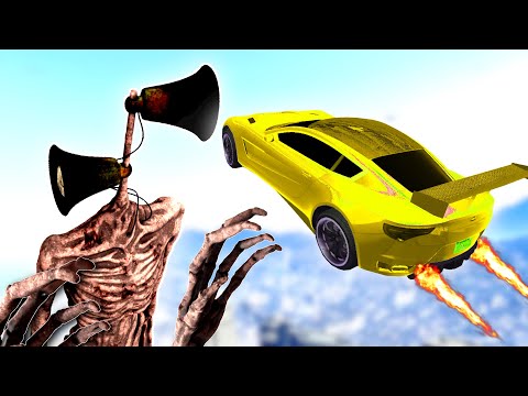 I ATTEMPTED To DESTROY SIREN HEAD With The WORLDS BIGGEST STUNT - GTA 5 Mods Funny Gameplay