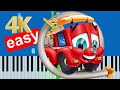 Finley The Fire Engine Theme Song Easy Piano Tutorial 4K