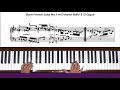 Bach French Suite No. 1 in D minor BWV 812 Gigue Piano Tutorial