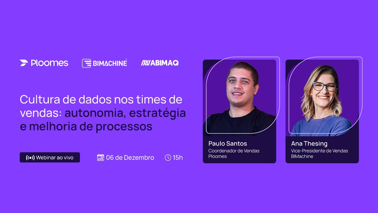 Webinar | Cultura de dados nos times de vendas: autonomia, estratégia e melhoria de processos