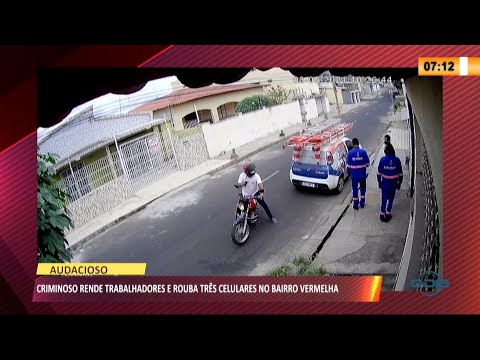 Criminoso rende trabalhadores e rouba treÌ‚s celulares no bairro Vermelha 09 09 2021