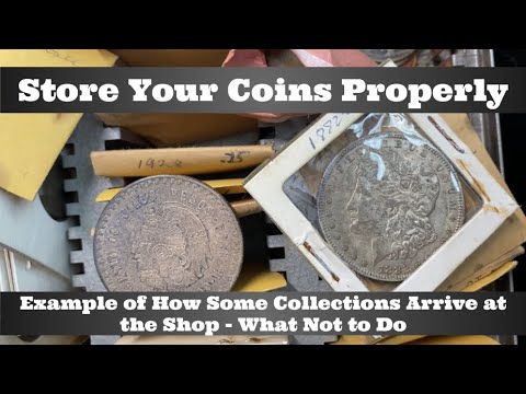 Store Your Coin Collection Properly! Example of Raw Collection with Environmental Damage
